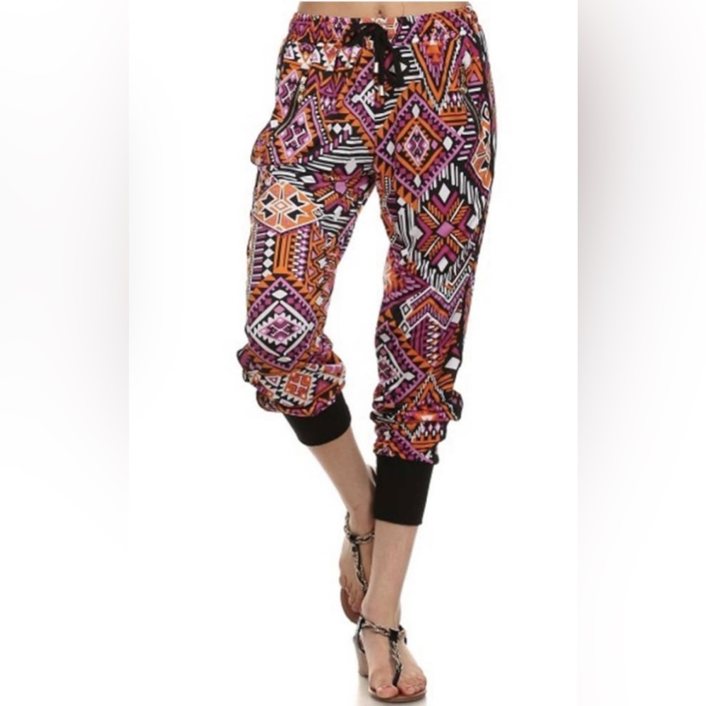 Yelete legwear tribal print joggers